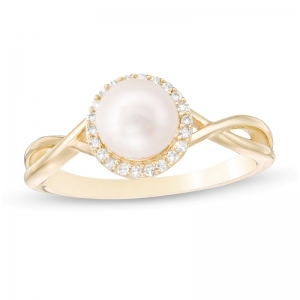 infinity pearl engagement ring