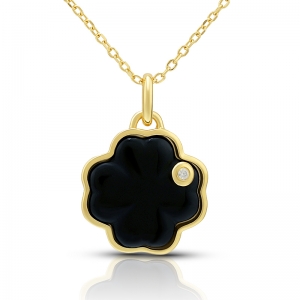 black Agate pendant necklace