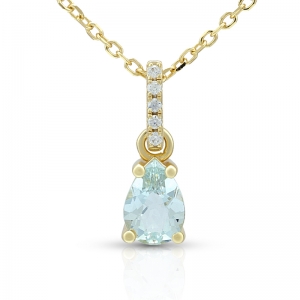 aquamarine teardrop necklace