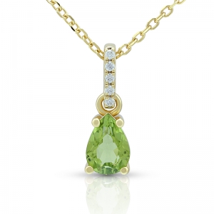 Peridot teardrop necklace