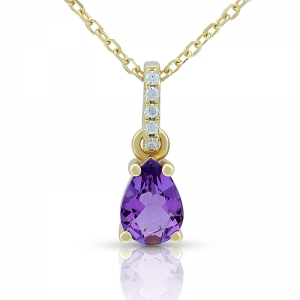 Amethyst teardrop necklace