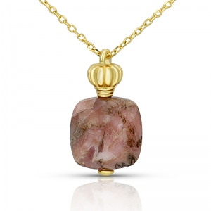 gemstone perfume bottle necklace