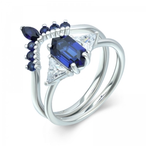 Sapphire wedding ring sets