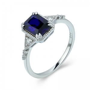 octagonal Blue Sapphire